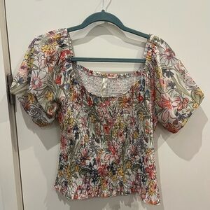 Anthropologie Multicolor Floral Blouse